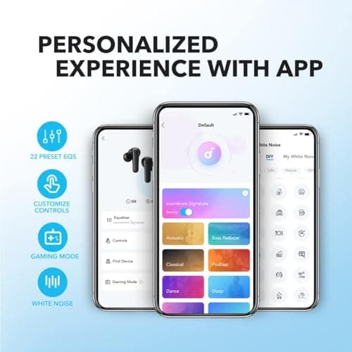 soundcore by Anker P20i True Wireless Earbuds, 10mm Drivers with Big Bass, Bluetooth 5.3, 30H Long Playtime, IPX5 Water-Resistant, 2 Mics for AI Clear Calls, 22 Preset EQs, Customization via App — view 3