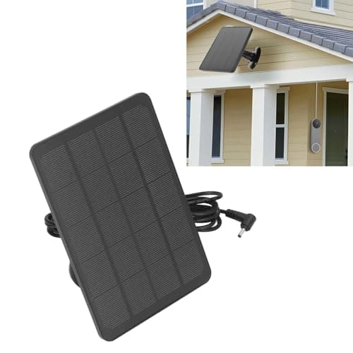 CYSFETENA 10W Solar Panel Charger for Ring Cam, 5V Professional Efficient IP65 Portable Solar Panel with 9.8ft Cable for Ring Stick Up Cam (CSP4W-DC-B) — view 3