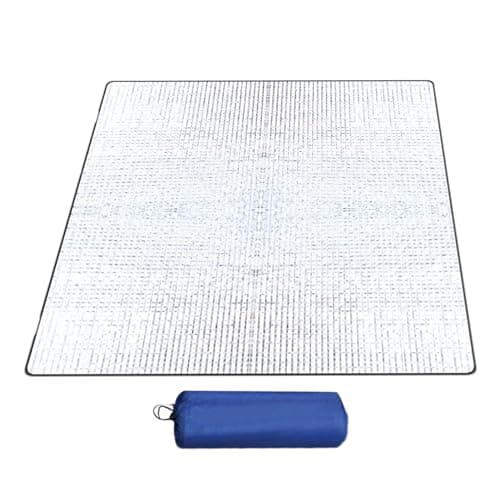 Birtern 200x200cm Aluminum Camping Mat, Sleeping Foam Pad, Insulating Foldable Foil Blanket for Outdoor Travel Picnic