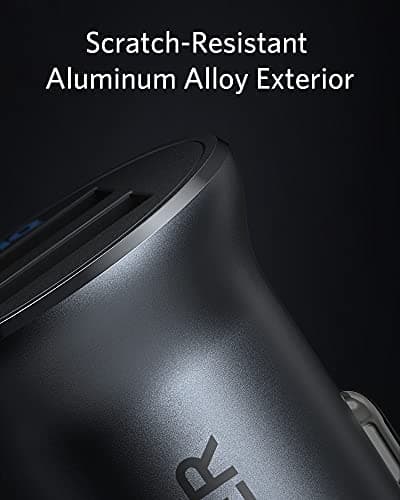 Anker Car Charger, 24W Dual USB Car Charger - Compact Aluminum Alloy, PowerDrive 2 Adapter with Blue LED - Compatible with iPhone12/11/XR/Xs, iPad Pro/Air 2/Mini, Galaxy (Excludes Quick Charge) — view 4