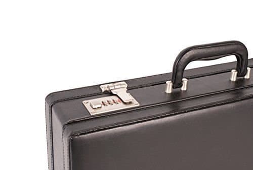 Freelogix Executive Faux Leather Briefcase Laptop Attache (Black) — view 3