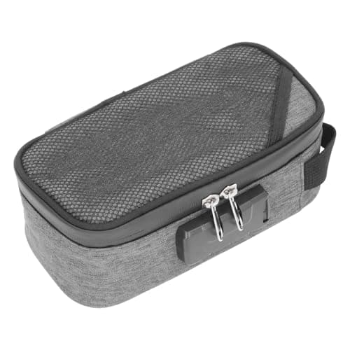 Odor Resistant Storage Bag, Code Lock Design Odor Resistant Suitcase Container Lightweight Multifunctional Easy to Use for Travel (Gray) — view 4