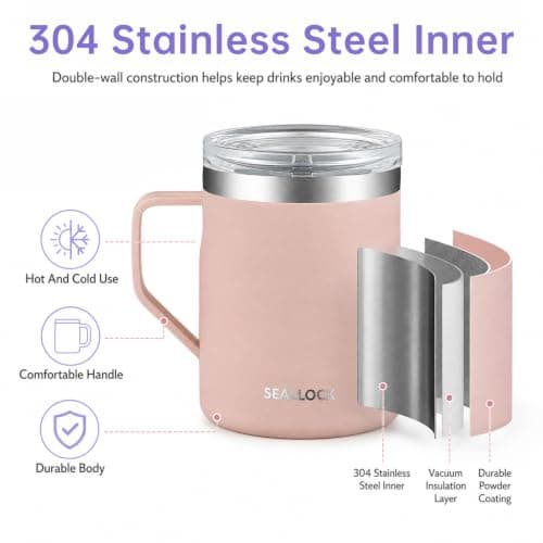 Insulated Coffee Mug & Stainless Steel Tumbler -Travel Mug with Lid — view 3