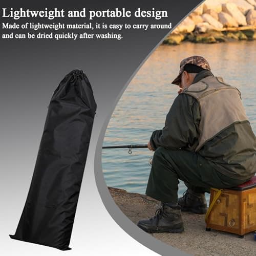 Gcerfby Extra Large Black Nylon Waterproof Drawstring Bags, Drawstring Storage Bag, Fast Drying Carrying Pouch, Fast-Drying Fabric, Easy To Use, Ideal For Camping, Hiking, Fishing, Backpacking — view 2