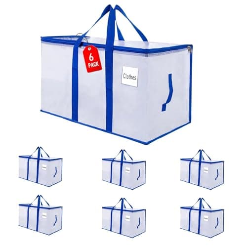 ZFWDSY Moving Bags 105 L,6-Pack Storage Bags Moving Boxes Alternatives