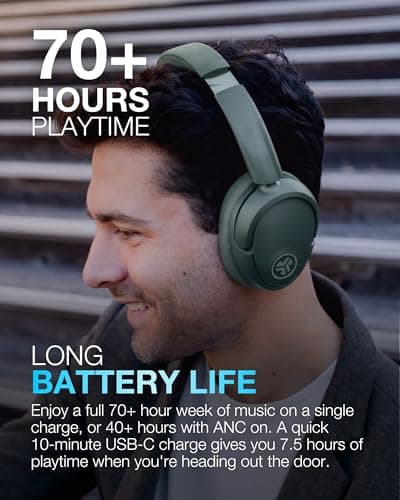 JLab JBuds LUX ANC Headphones - Over Ear Bluetooth with Mic, Sage — view 3