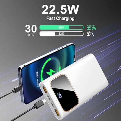 Power Bank 10000mAh, 22.5W Portable Charger for iPhone&Android — view 2