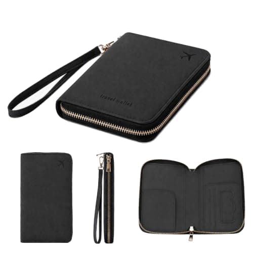 Passport Holder Travel Wallet, Multi Functiona Blocking Passport Wallet
