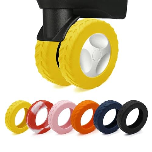 Luggage Wheel Covers, Anti Dust & Scratch, For 2-2.4" wheels - Yellow