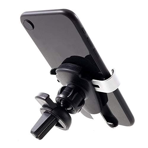 DFV mobile - Gravity Air Vent Phone Car Mount Holder with Clip for MICROMAX CANVAS SELFIE 2 Q4311 (2017) Black & Silver — view 3