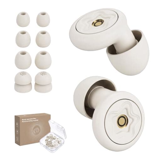 Sleep Ear Plugs 45dB Noise Cancelling Soft Silicone 4 Pairs Tips Case White