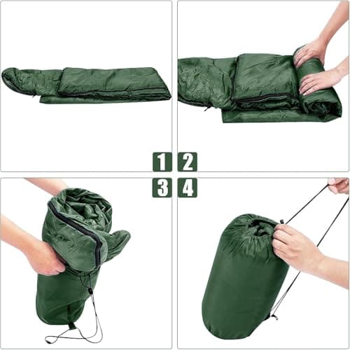 M.J COMFY-LIFE Sleeping Bag 200g Cotton Fill, Comfort 5° to 15°C Green — view 5