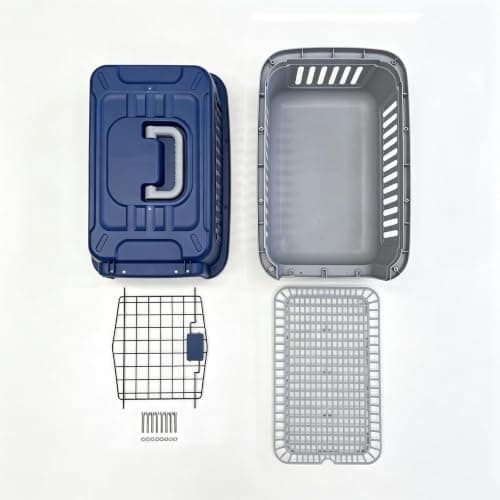 IHANA Hard Shell Cat Carrier with Secure Metal Door for Cats & Small Dogs — view 4