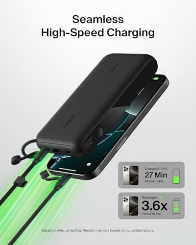Belkin BoostCharge 20000mAh Power Bank with Digital Battery Display - Black — view 3