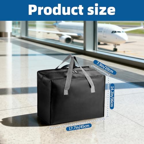 6 Pack Easyjet Airlines 45x36x20 Underseat Cabin Bag - 30L Foldable Carry On Luggage Waterproof Travel Duffel Holdall Thick Tote for Overnight, Weekend, Women & Men — view 3