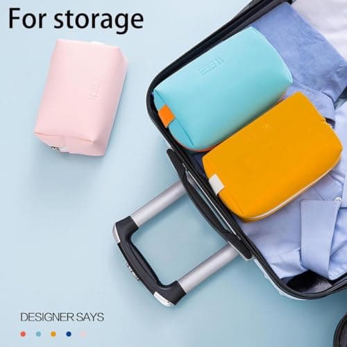 Toiletry Bag Large Wash Bags Plain Portable Waterproof Cosmetic Organizer Shower Bathroom Makeup Bags with Handle Zip Travel Beach Bag for Women Kids Vacation Holiday Essentials — view 4
