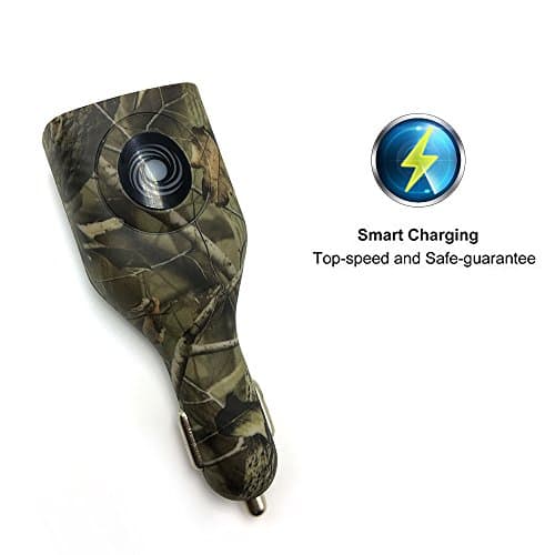 NDLBS Dual USB Car Charger,2-in-1 Car and Home Portable Travel Charger with Foldable Plug for iPhone iPad Galaxy LG (Camouflage) — view 4