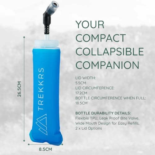 Trekkrs 2 Pack Soft Flask Water Bottles - 500 ml — view 5