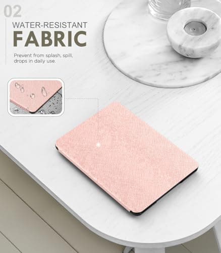 MoKo Case for 7" Kindle Paperwhite 12th Gen 2024/Colorsoft,Rose Gold — view 3