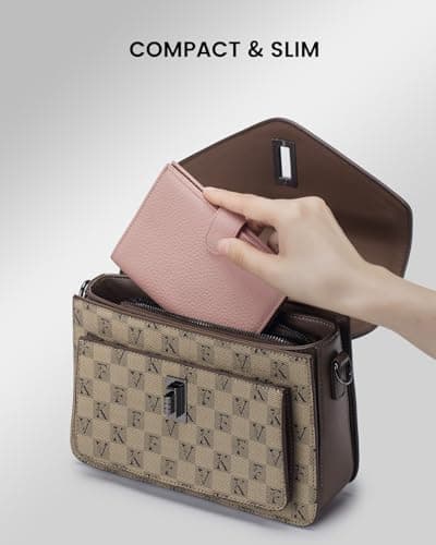 Karmiir RFID Passport Holder Travel Wallet for Women, Leather Passport Cover Wallet with Card Holders SIM Slots,Zippered Coins Pocket and Cash Slot Slim Compact Travel Wallet, Light Pink, S, Fashion — view 6