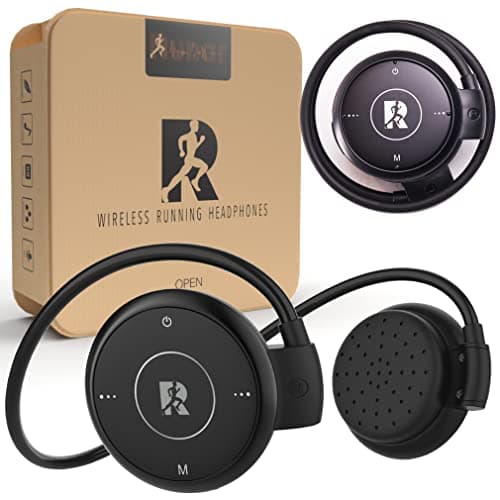 Running Headphones designed by Runners - Wireless Bluetooth V5.0 - Black