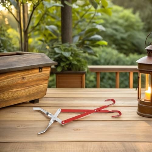 Ciieeo Stainless Steel Charcoal Clip Barbecue Tong, Long-Handled Fire Tong for Outdoor Fire Pit, Easy-Control Firewood and Charcoal Positioning — view 5