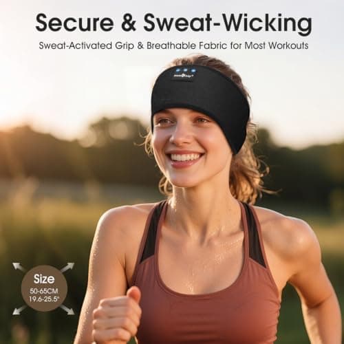MUSICOZY Sleep Headphones Cooling Headband Headphones for Side Sleeper — view 4