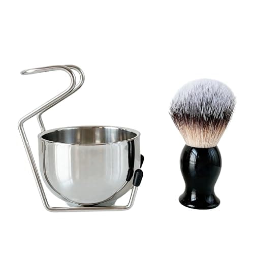 Shaving Set for Men contains Shaving Brush, Shaving Stand & Shaving Bowl for Salon, Barber, Home and Travelling- Shaving Kit Gift for Him, Husband, Boyfriend, Father (Black) — view 4