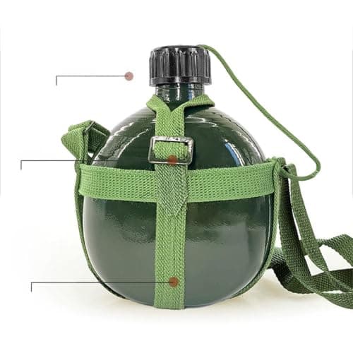 Vintage Aluminum Canteen – Aluminum 1L 18x14cm 2L 21x16.5cm — view 4
