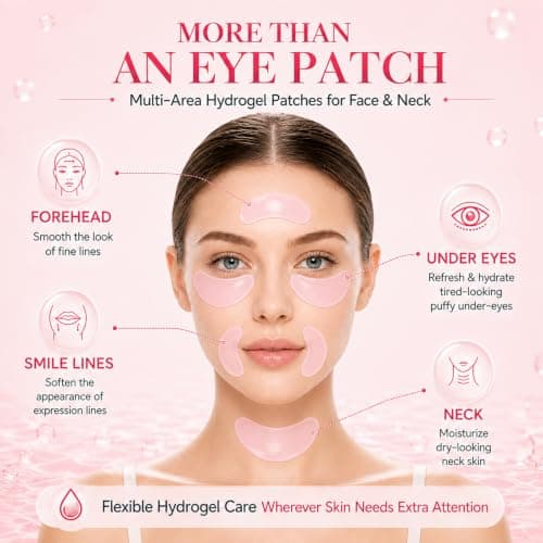 60 Ps Collagen Eye Masks With PDRN & Caffeine,With Rose Gold Massage Tool — view 5