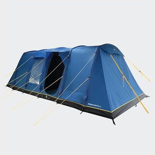 Hi-Gear Zenobia Eclipse 6 Man Tent with Darkened Bedrooms, Spacious Living Area & Sewn In Groundsheet, 6 People, Easy to Pitch, Tunnel Design, Ideal for Family Camping, Festivals, 4000mm HH — view 2