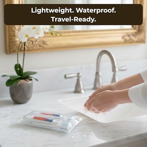 Mini Travel Toothbrush and Toothpaste Set, 4 Folding Compact Toothbrushes with 4 Mini 5g Toothpaste Tubes and Travel Bag, Portable Oral Care Kit for Flights, Work, Camping and Short Trips — view 6