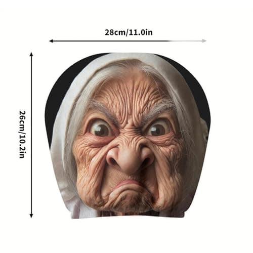 Headrest Covers for Cars 2 Pieces Granny Face — view 5