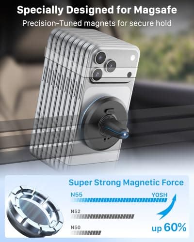 YOSH for MagSafe Car Mount Magnetic Car Phone Holder Air Vent for iPhone — view 2