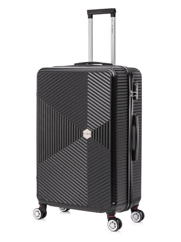 FLYMAX 29" Large Suitcases on 4 Wheels Lightweight Hard Shell Luggage Durable Check in Hold Luggage Built-in 3 Digit Combination Black 106L