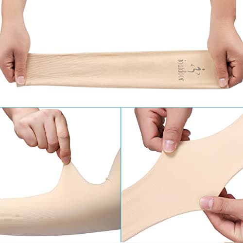 ioutdoor Arm Sleeves UV Protection Sleeves Arm Warmers (Yellow,1 Pair) — view 3