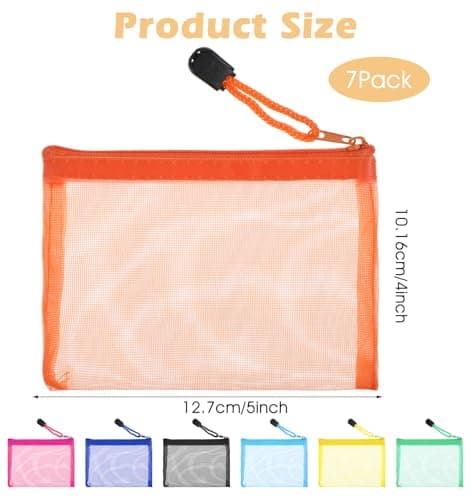 Small Make up Bag, Small Makeup Bag for Handbag with Zip Travel Toiletry Bags Coin Pouch Daily Accessories（7PCS） — view 2