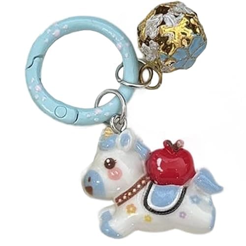 Generisch Animal Keyring, New Year Pendant Made of Resin for the Year of the Horse, Animal Keyring for Purse and Backpack, for Women and Girls as Travel Office Party Birthday, blue, Siehe Beschreibung — view 6