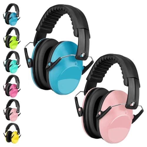 Kids Ear Defenders 2 Pack, Noise Cancelling Headphones for 3-16 Year