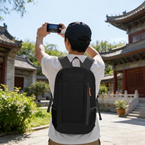 KANGSIT Small Hiking Backpack 10L, Black — view 5