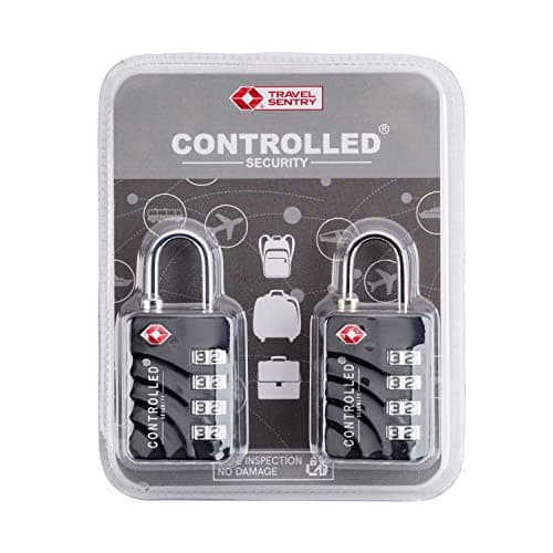 Controlled Security TSA Approved Luggage Locks - Pack of 2 - Black 4 Digit Combination Locks for Luggage, Backpacks & Lockers — view 6