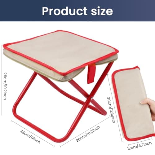 OFFCUP Folding Stool, Mini Outdoor Camping Stool with Zippered Carrying Bag — view 2