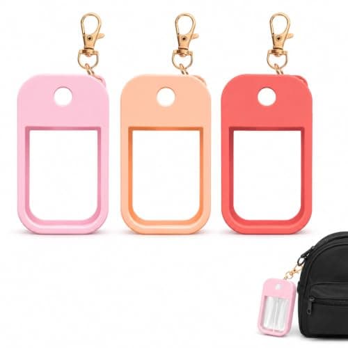 3 Pack Thick Silicone 1oz Hand Sanitizer Spray Bottle Holders