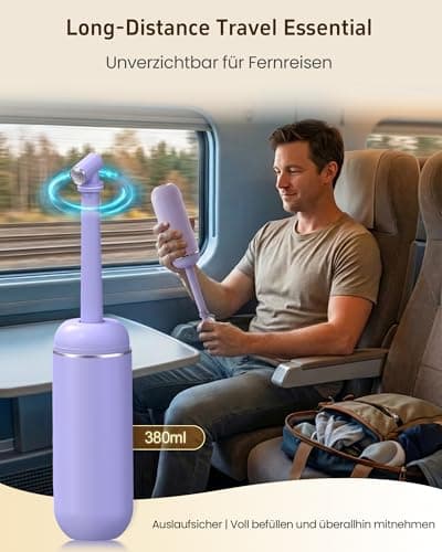 Portable Bidet for Travel & Camping - Manual Squeeze Peri Bottle Handheld — view 2