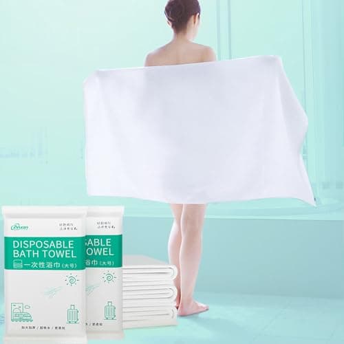 Disposable Bath Towel Bed Travel Camping Incontinence Spa Adult Hotel Shower DRY Throw Away Single Use Beach Bed Bath Extra Large Wet Wash For Adults Hair Salon Emergency Fully Body Patient — view 3