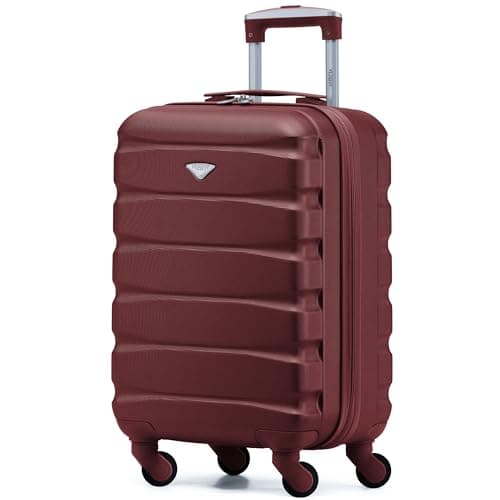Flight Knight 55x35x25 Cabin Luggage for KML,Carry On Suitcase Approved for 35 Airlines, EasyJet, Maximum Size for Air France - Lightweight Small Durable Cabin Bag, ABS Hard Shell, Hand Luggage