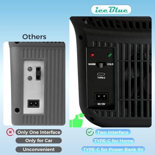Iceblue Small Electric Cooler, 8 Liter /11 Cans Car Refrigerator (Black) — view 2
