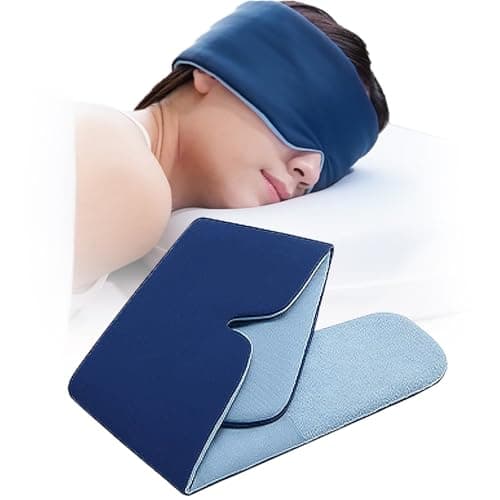 Sleep Mask, Light Blocking Eye Mask, Long Size Breathable Sleeping Mask with Adjustable Silent Velcro, Soft Sleeping Eye Masks for Women Men, Comfortable Blackout Eye Cover for Night Sleep Nap Travel