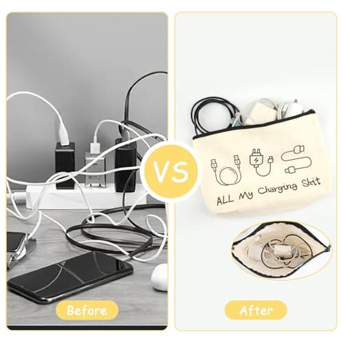 Charging Cable Travel Bag, Cable Organiser Bag with Zipper (Style 2) — view 5