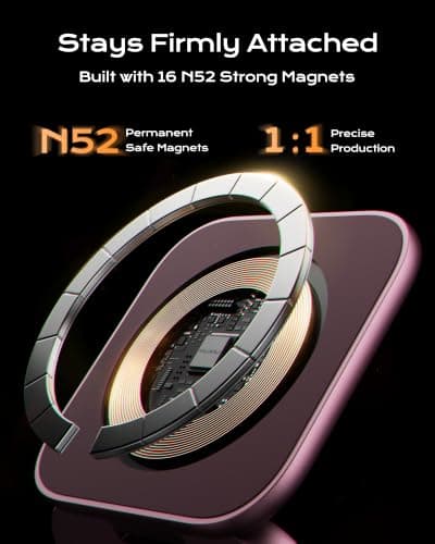 KU XIU Qi2.2 25W 3-in-1 Magnetic Wireless Charging Station-Burgundy — view 6